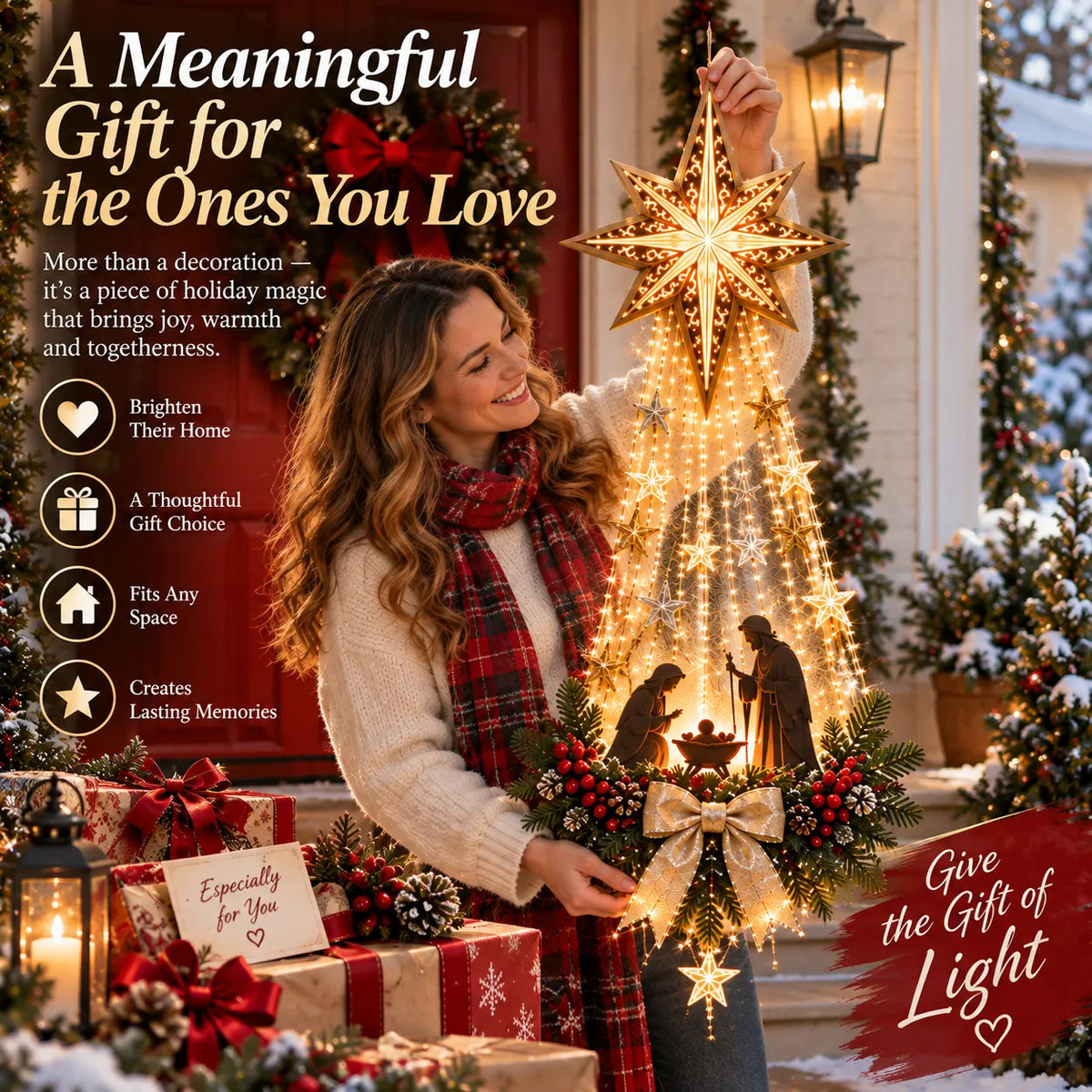 Pre-sale 🎅 Christmas Early Discount 49% Off ✨✝️ Bethlehem Star of Faith™ – Lighted Nativity Wall Decor
