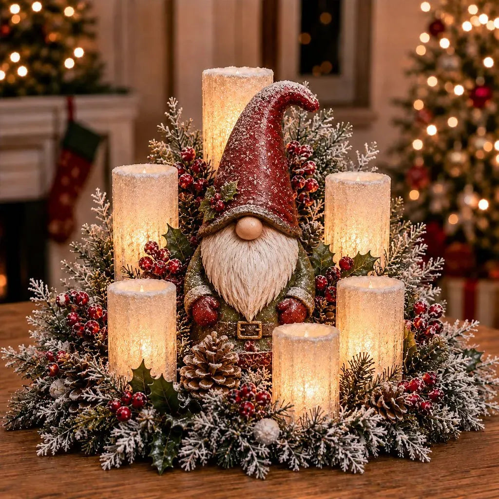 Pre-sale 🎅 Christmas Early Discount 49% Off 🎁✨🌲Christmas Lighted Centerpiece with Flameless Candle Glow
