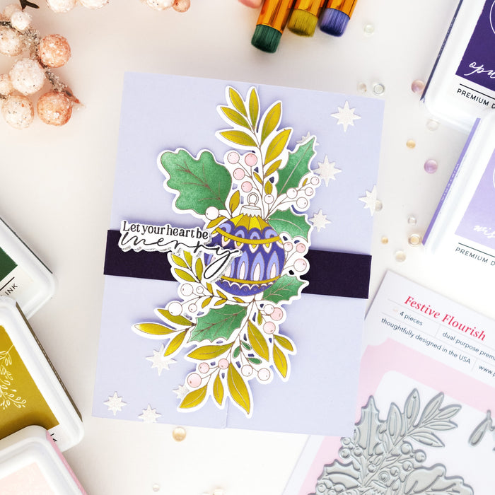 Festive Flourish press plate