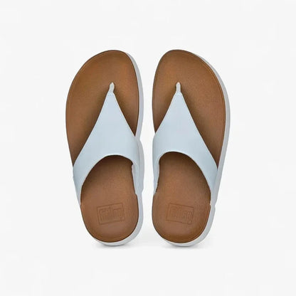 Fit Flop Ladies Lulu Leather Sandals White | Fit Flop