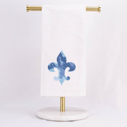 NolaCajun Fleur De Lis Silhouette Hand Towel Louisiana New Orleans Kitchen Towel