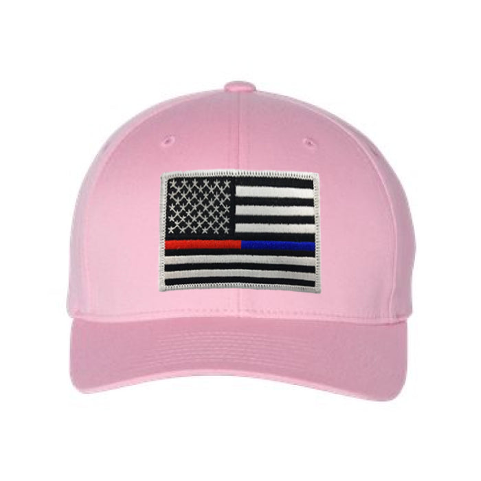 Flexfit Hat - Dual Line American Flag, Pink