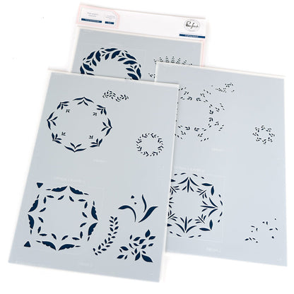 Floral Kaleidoscope stencil