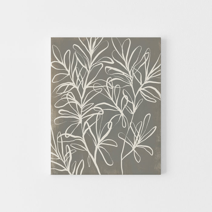 Florals on Gray, No. 2 - Art Print or Canvas - Jetty Home