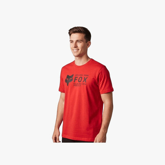 Fox Mens Barge Short Sleeve Tee Red | Fox