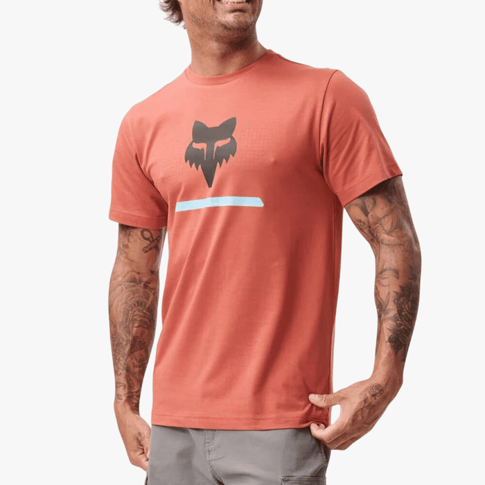 Fox Mens Optical Illusion Short Sleeve Tee Tandoori Spice | Fox