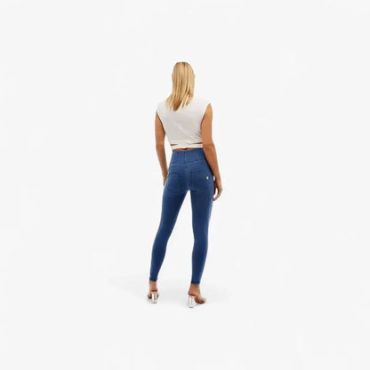 Freddy Womens Light Blue Stitch High Waist Long Length Jean | Freddy