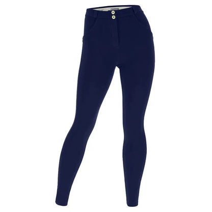 Freddy Womens Regular Waist Long Length Cotton Pant Blue Nights | Freddy