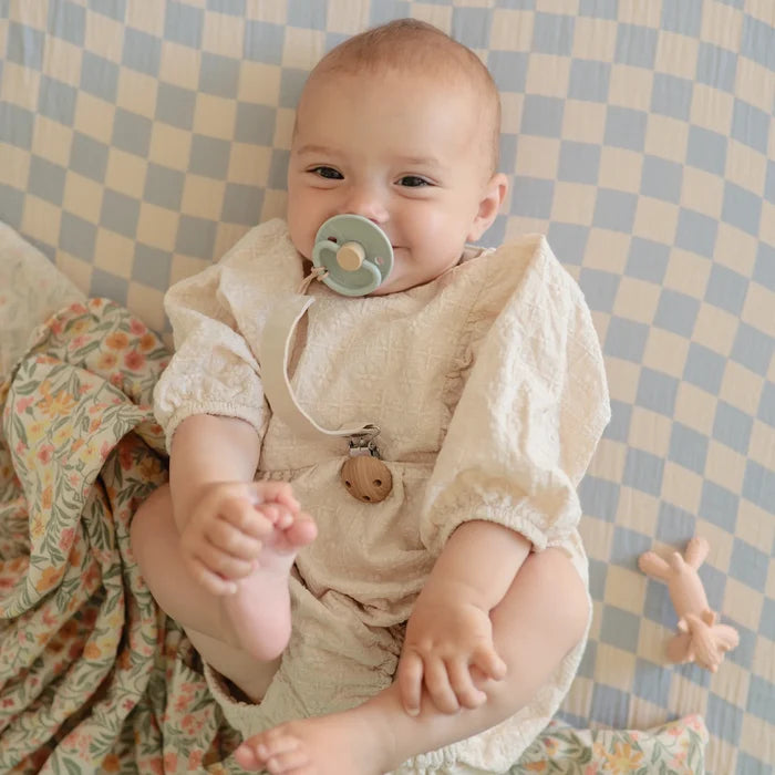 FRIGG LITTLE VIKING NATURAL RUBBER PACIFIER | SAGE/OLIVE | 2 PACK