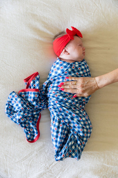 GINGHAM STARS | SWADDLE