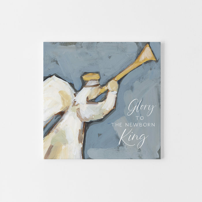 Glory to the Newborn King Modern Christmas Painting Wall Art Print or Canvas - Jetty Home
