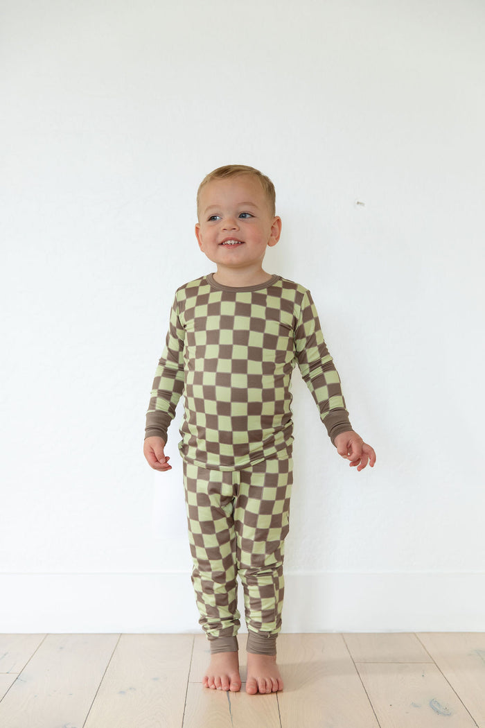 GREEN + BROWN CHECKER | LONG SLEEVE