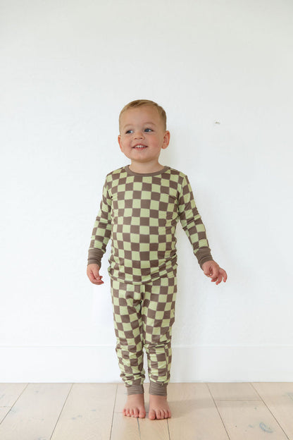GREEN + BROWN CHECKER | LONG SLEEVE