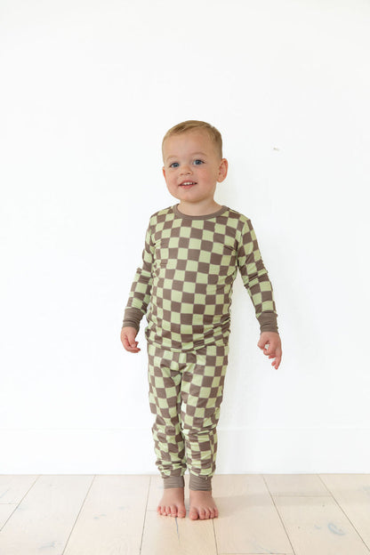 GREEN + BROWN CHECKER | LONG SLEEVE