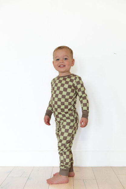 GREEN + BROWN CHECKER | LONG SLEEVE