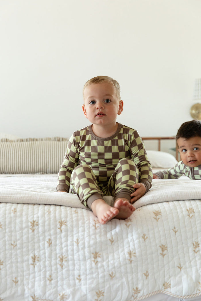 GREEN + BROWN CHECKER | LONG SLEEVE