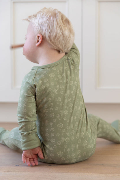 GREEN MUSHROOMS | ZIPPER ONE PIECE