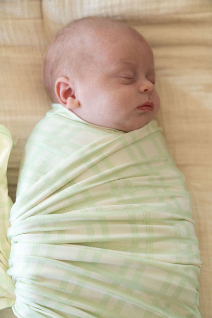 GREEN PLAID | SWADDLE