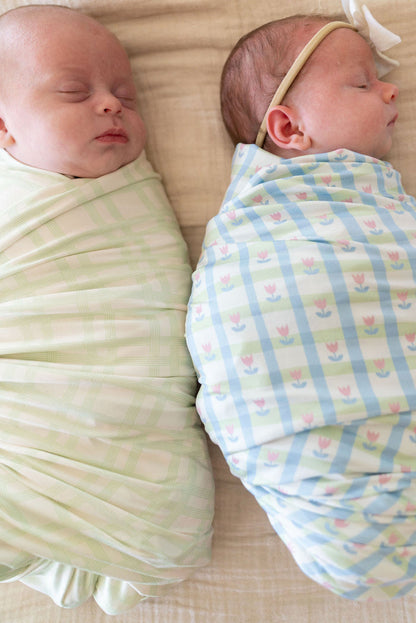 GREEN PLAID | SWADDLE