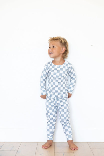 GREY + WHITE CHECKER | LONG SLEEVE