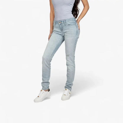 Guess Womens Tayla Jeans Power Skinny Low Rise Jean Light Wash | Guess