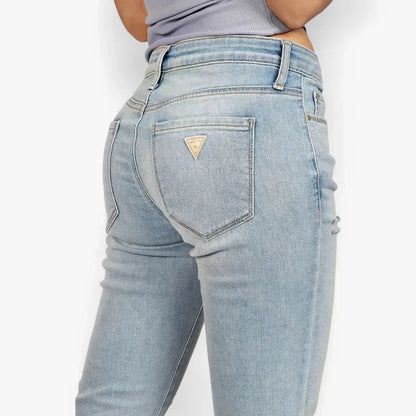 Guess Womens Tayla Jeans Power Skinny Low Rise Jean Light Wash | Guess