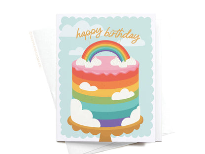 Happy Birthday Rainbow Cake Greeting Card - Onderkast Studio