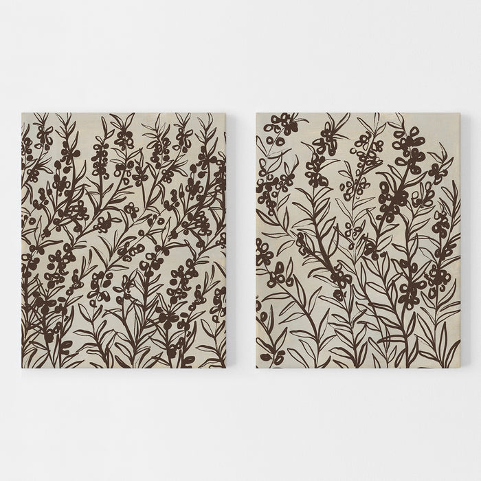 Heather on Beige Duo - Set of 2  - Art Prints or Canvases - Jetty Home