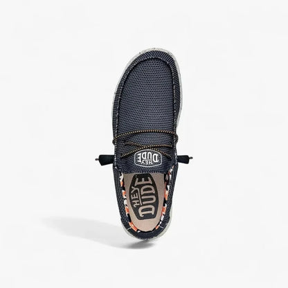 Hey Dude Mens Wally Sox Stitch Black Multi | Hey Dude