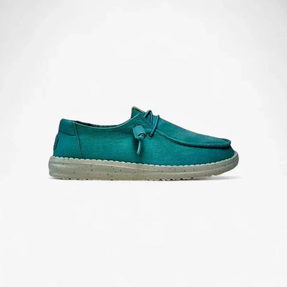 Hey Dude Womens Wendy Stretch Canvas Turq | Hey Dude