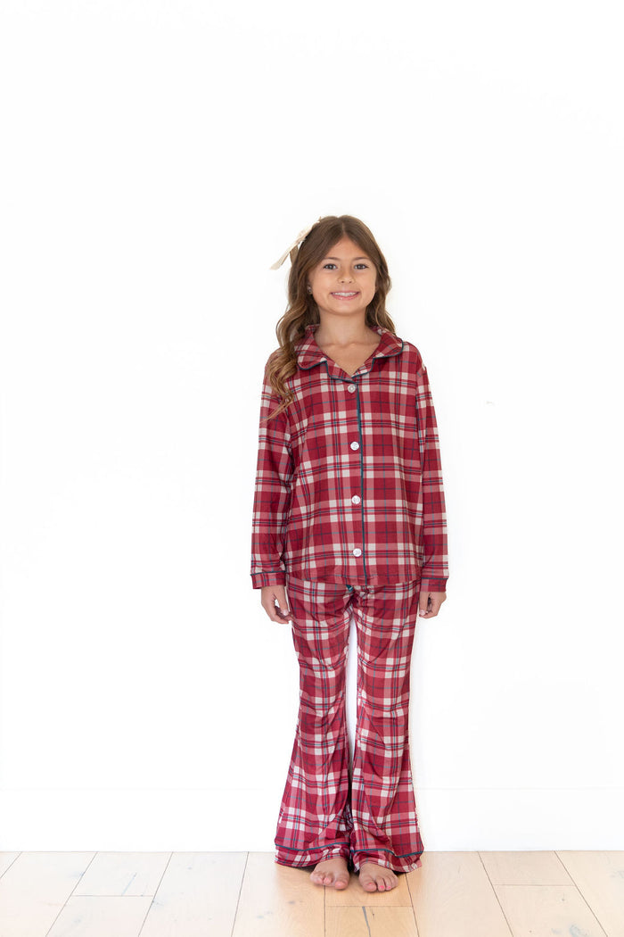 HOLIDAY PLAID | GIRLS' BUTTON UP LONG SLEEVE SET