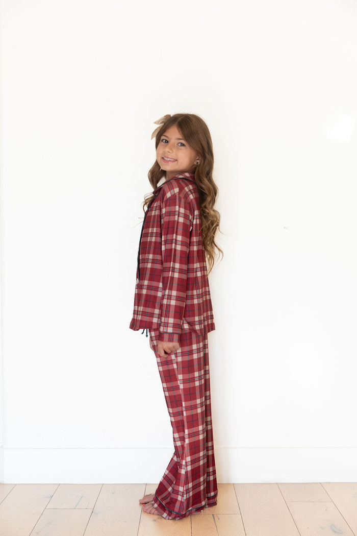 HOLIDAY PLAID | GIRLS' BUTTON UP LONG SLEEVE SET