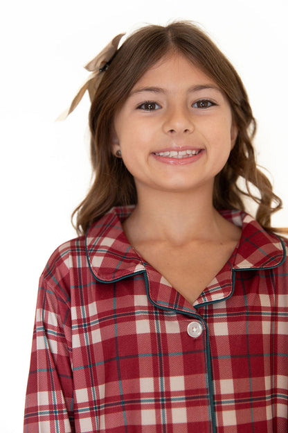 HOLIDAY PLAID | GIRLS' BUTTON UP LONG SLEEVE SET