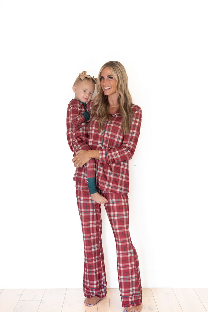 HOLIDAY PLAID | WOMEN'S BUTTON UP LONG SLEEVE SET