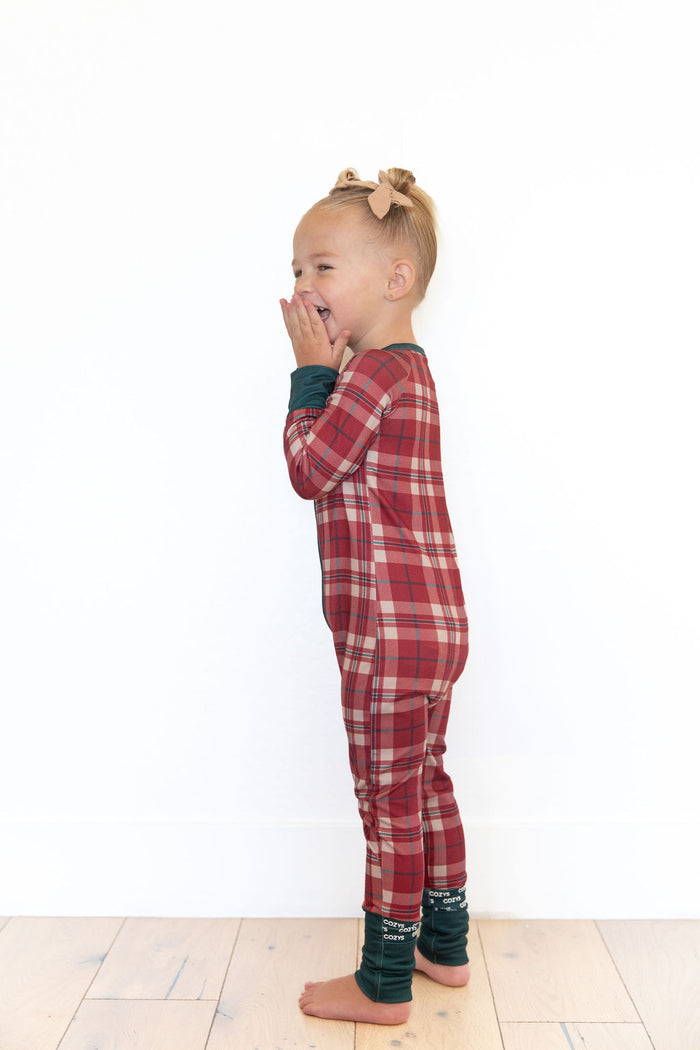 HOLIDAY PLAID | ZIPPER ONE PIECE