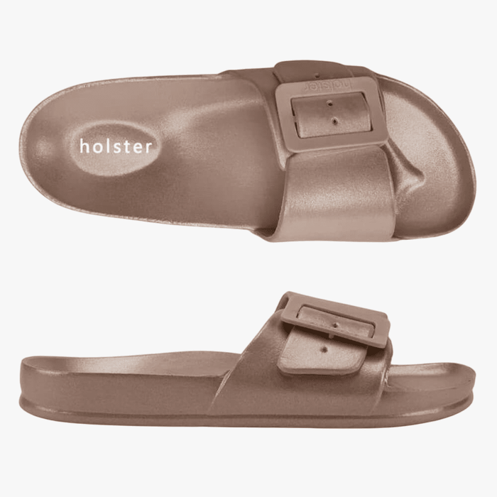 Holster Womens Solace Sandal Natural Metallic | Holster