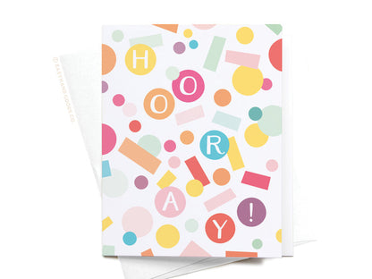 Hooray Confetti Greeting Card