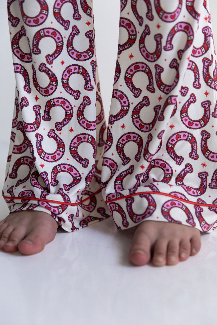 HORSESHOES | GIRLS' BUTTON UP SHORT SLEEVE SET