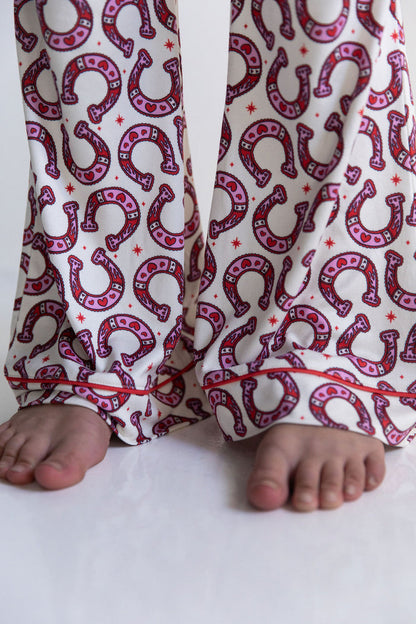 HORSESHOES | GIRLS' BUTTON UP SHORT SLEEVE SET