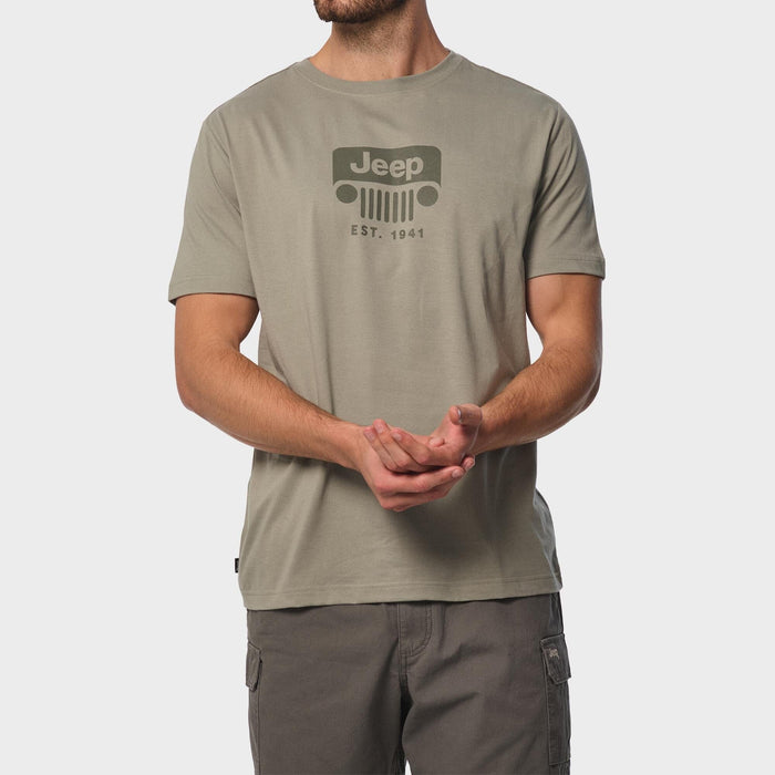 Jeep Mens Grille Icon Short Sleeve Tee Olive | Jeep