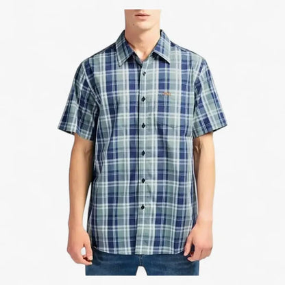 Jeep Mens Yd Check Short Sleeve Tee Multi Blue | Jeep