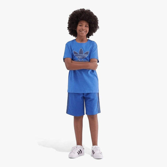 Adidas Kids Outline Tref Tee Blue Bird | Adidas