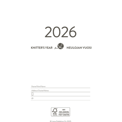 Laine Knitter's Year 2026 Weekly Planner - Brown 6429810960078 | Accessories at Michigan Fine Yarns