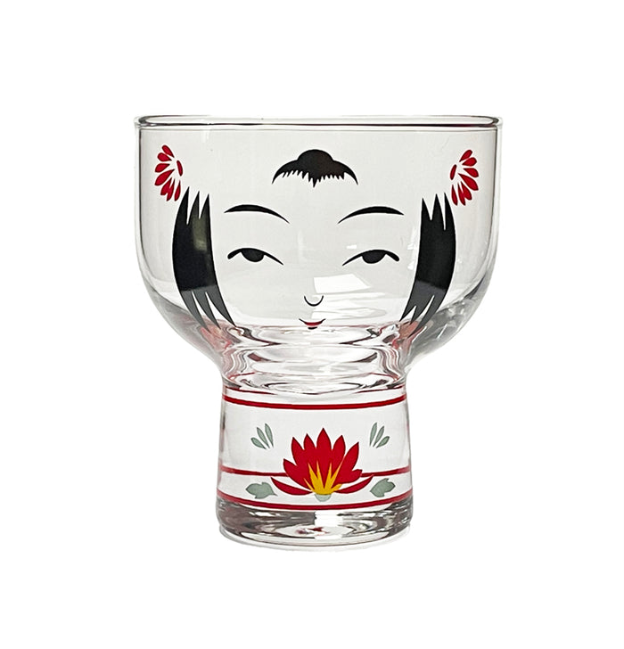 Kokeshi Cordial/Sake Glass gift Kiku