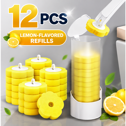 Disposable Toilet Brush with Holder & Refills – Hygienic Deep Cleaning