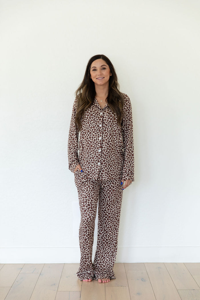 LEOPARD | WOMEN'S BUTTON UP LONG SLEEVE SET