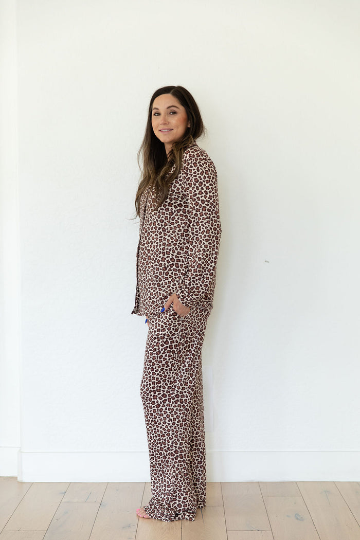 LEOPARD | WOMEN'S BUTTON UP LONG SLEEVE SET