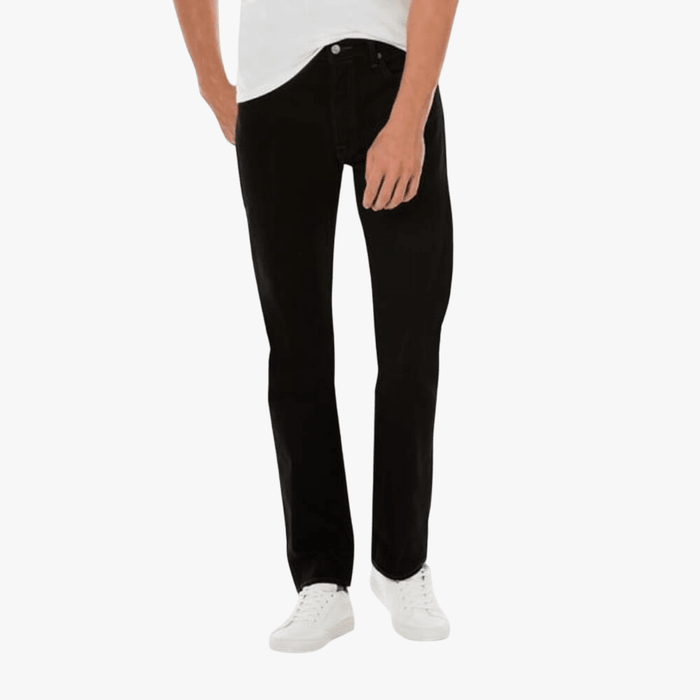 Levis Mens 501 Regular Fit Jean Black Levis