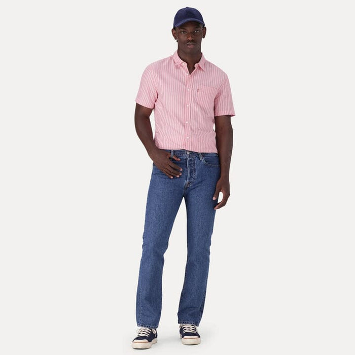 Levis Mens 501 Straight Leg Jean Medium Stonewash | Levis