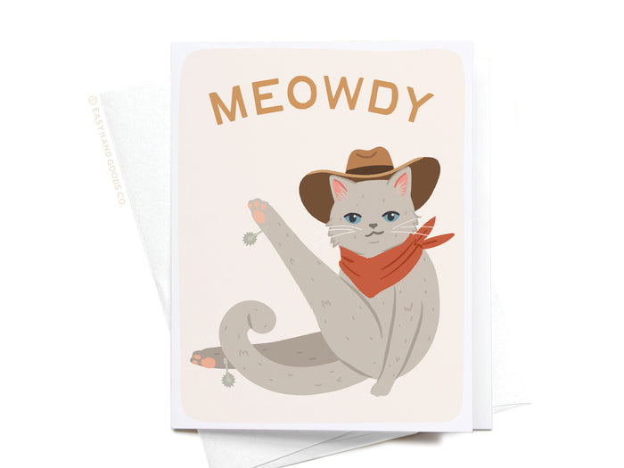 Meowdy Greeting Card - Onderkast Studio